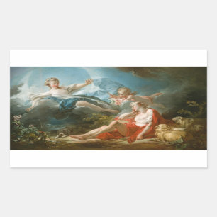 Diana and Endymion By Jean-Honoré Fragonard Sticker