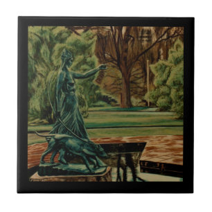 Diana Artemis Sculpture In Gardens Tile
