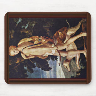 Diana As Huntress By Meister Der Schule Von Fontai Mouse Pad