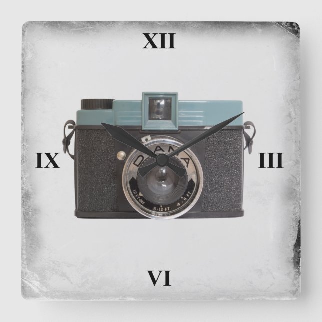 Diana Camera Square Wall Clock (Front)