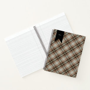 Diana Dress Tartan Plaid Fashion Princess Notebook