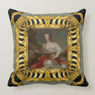 Diana Elegant Girly Baroque Throw Pillow