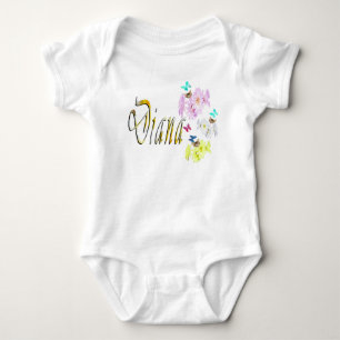 Diana Girls Name Logo, Baby Bodysuit