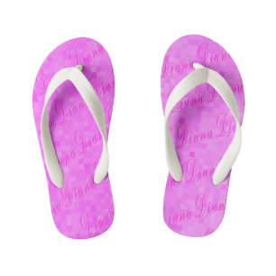Diana Girls Name Logo, Kid's Flip Flops