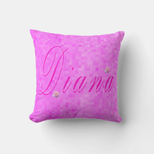 Diana Girls Name Logo, Throw Pillow