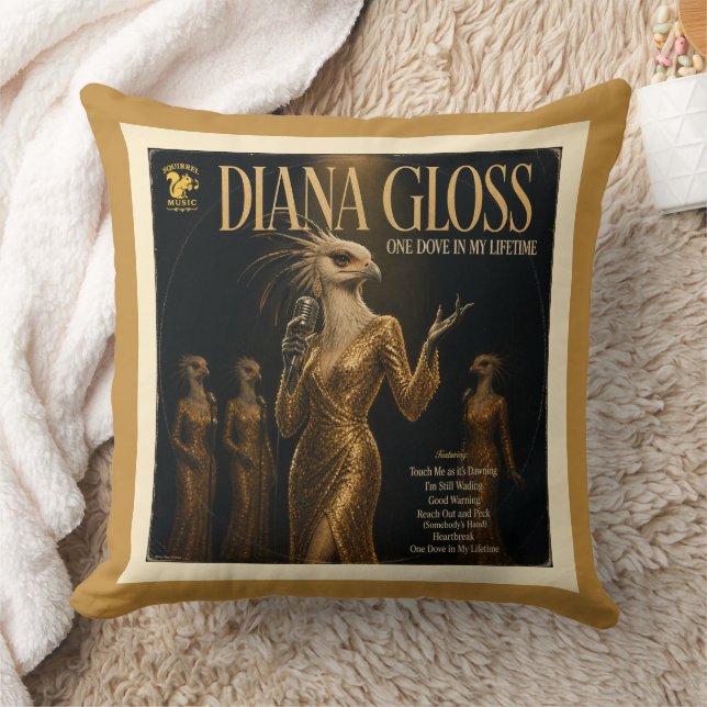 Diana Gloss Album: a Parody Throw Pillow (Blanket)