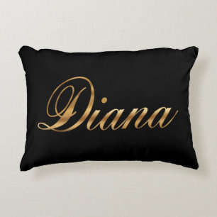 Diana gold Design Lettering Kissen Accent Pillow