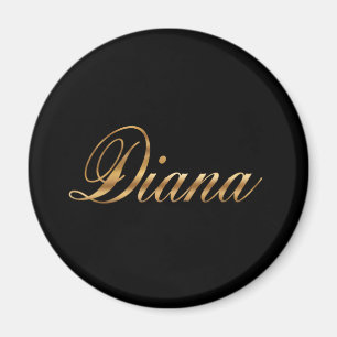 Diana gold Design Lettering Magnet