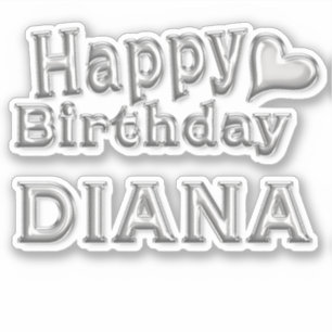 Diana Happy Birthday Autocollant Autocollant