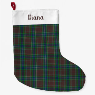 Diana Hunting Fashion Princess Tartan Plaid Large Christmas Stocking