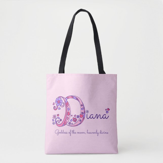 Diana name and meaning monogram bag (Front)