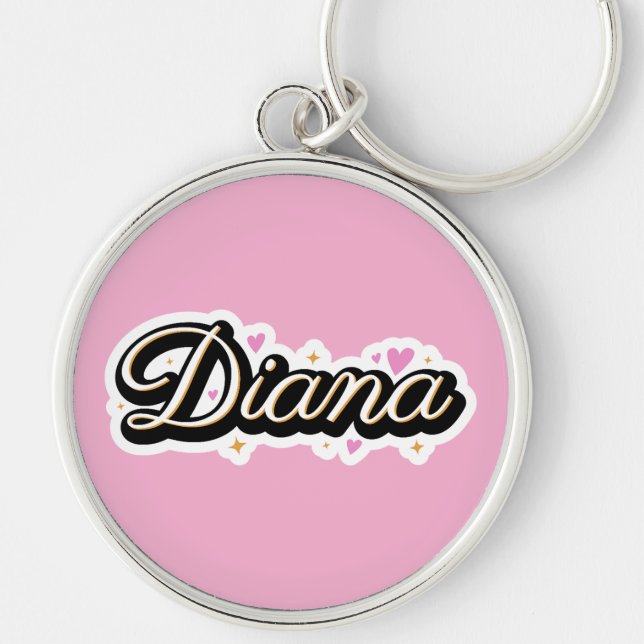 Diana name cute design keychain (Front)