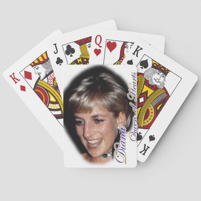 diana queen of hearts playing cards (Back)
