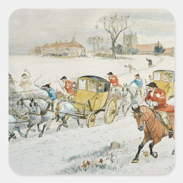 Diana Wood's Wedding: returning from Church Square Sticker (Front)