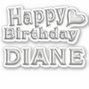 Diane Happy Birthday Autocollants