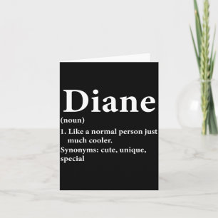 Diane Name Definition Funny D  Card