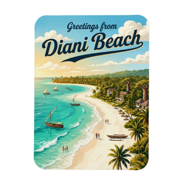 Diani Beach Kenya Magnet (Vertical)