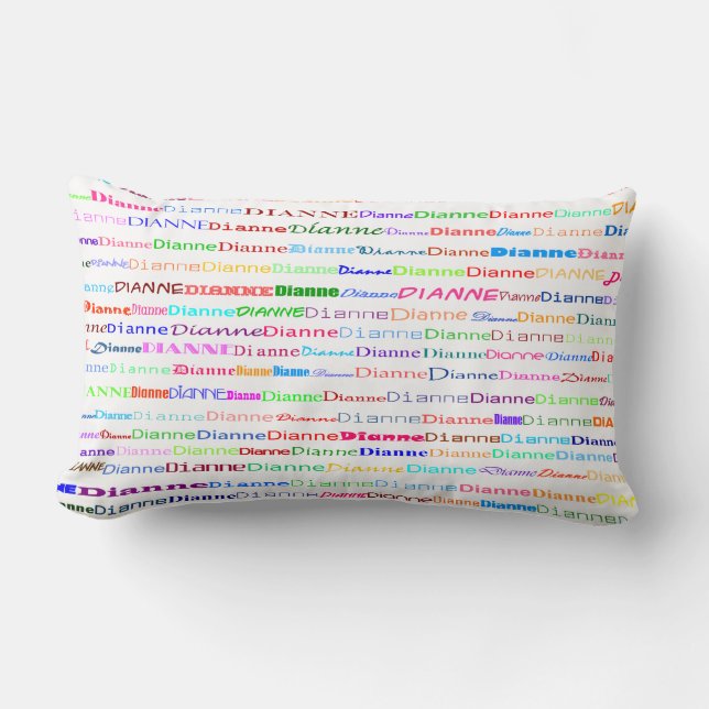 Dianne Text Design II Lumbar Coussin (Recto)
