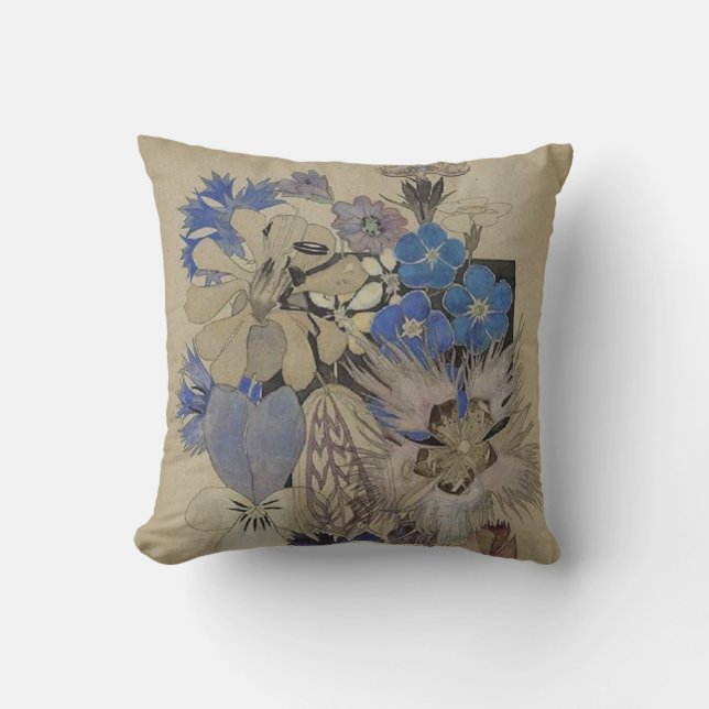 Dianthus by Charles Mackintosh Throw Pillow (Front)