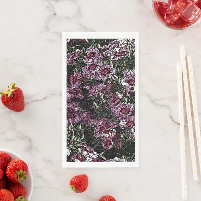 DIANTHUS FLOWERS NAPKIN (Insitu)