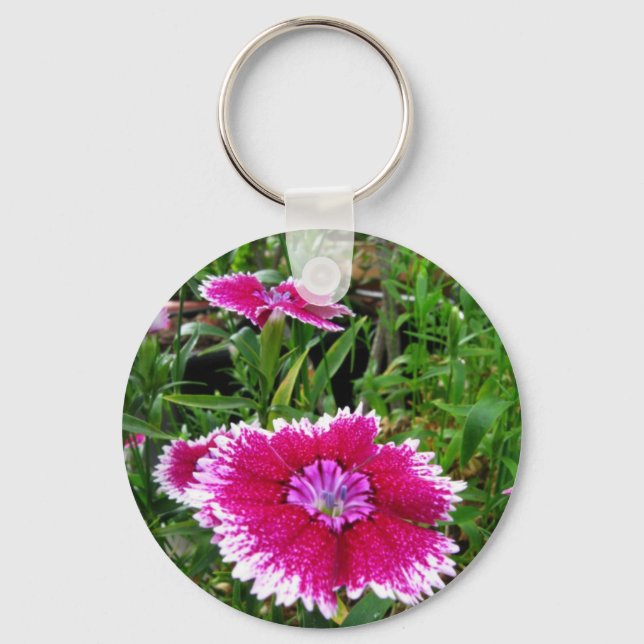 Dianthus Keychain (Front)