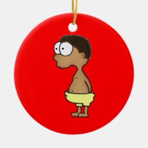 Diaper Boy Ceramic Ornament