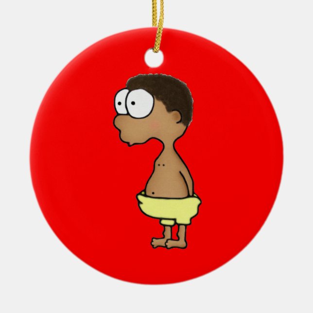 Diaper Boy Ceramic Ornament (Front)