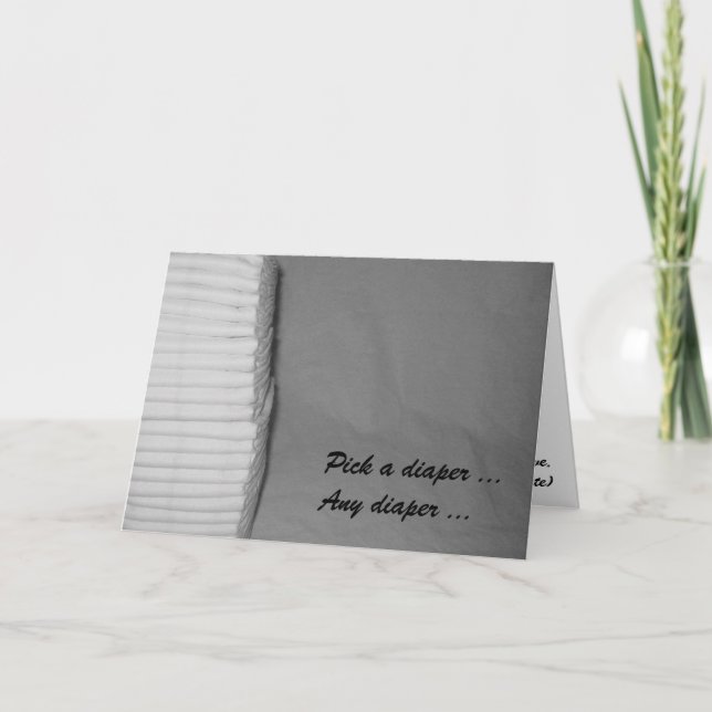 Diaper Congratulations on Your Baby Greeting Card (Front)