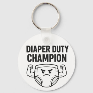 Diaper Duty Champion Keychain