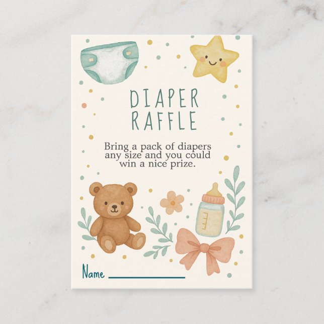 Diaper  enclosure card (Front)