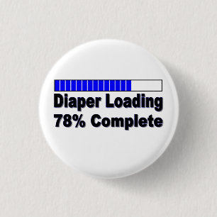 Diaper Loading 78% Complete Infant Apparel 1 Inch Round Button