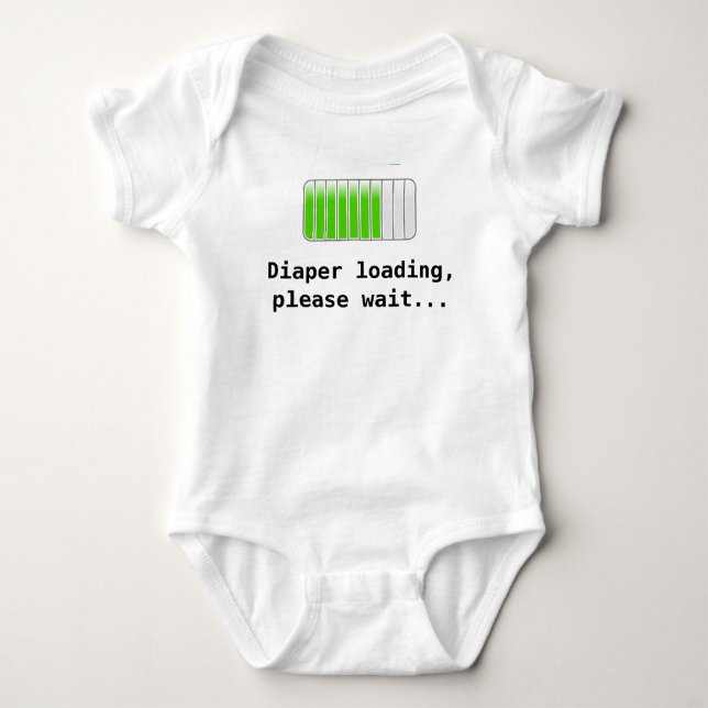 Diaper Loading Baby Bodysuit (Front)