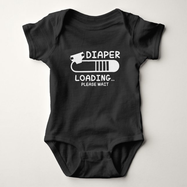 Diaper Loading Baby Bodysuit (Front)