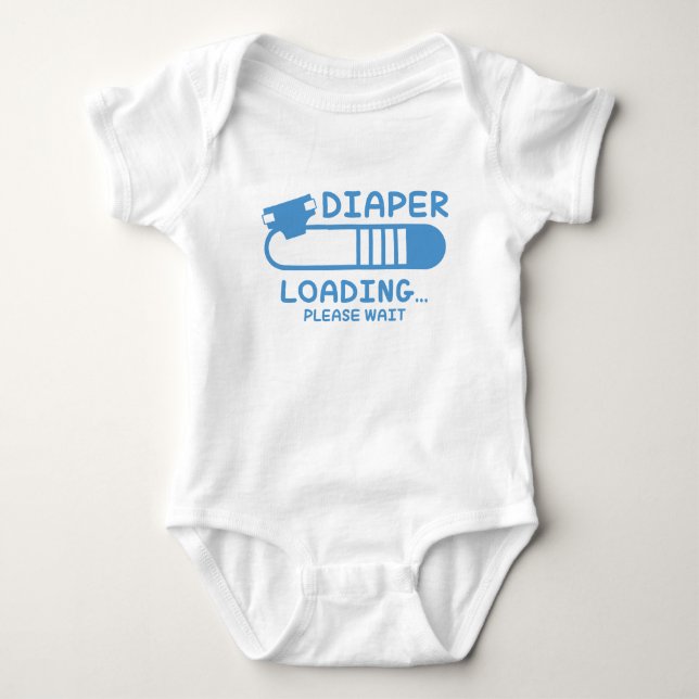 Diaper Loading Baby Bodysuit (Front)