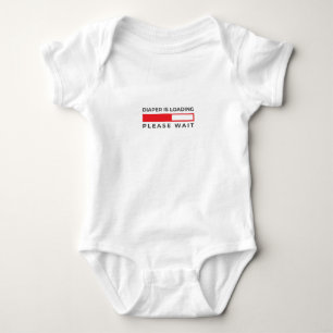 Diaper Loading Bar Quote Baby Bodysuit
