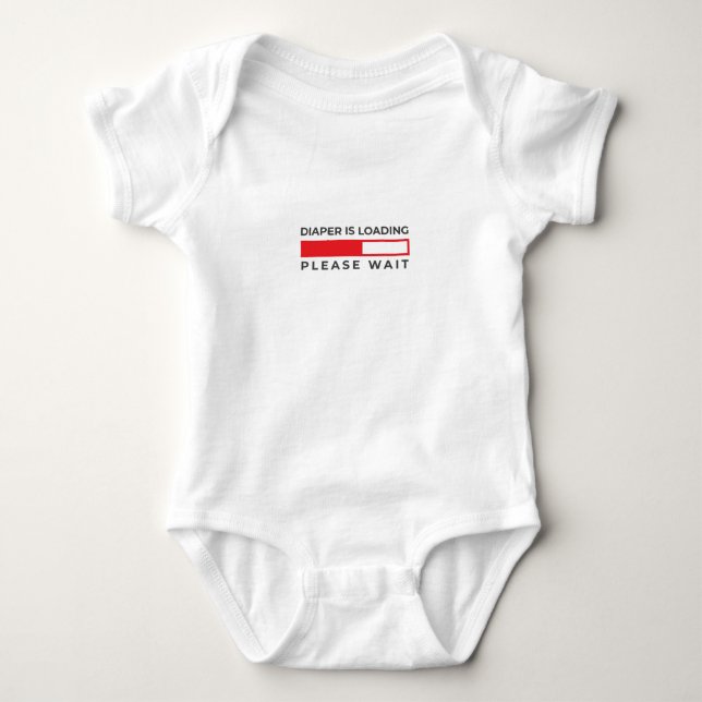 Diaper Loading Bar Quote Baby Bodysuit (Front)
