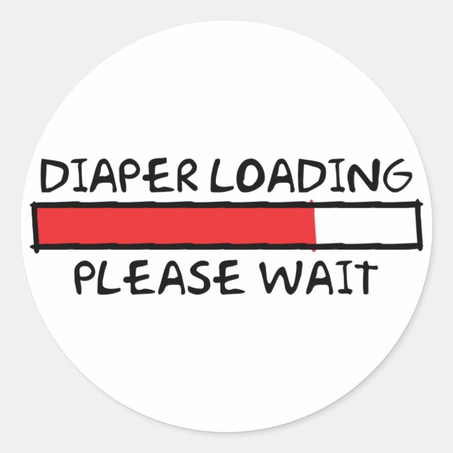 Diaper Loading Classic Round Sticker (Front)