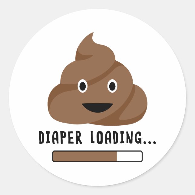Diaper Loading Classic Round Sticker (Front)
