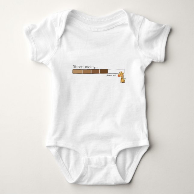 Diaper Loading ... giraffe infant creeper (Front)