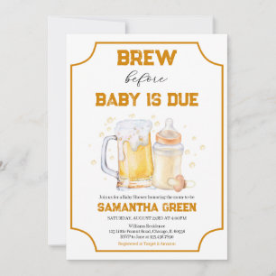 Diaper Party Brew Before Baby is Due Baby Shower Invitation