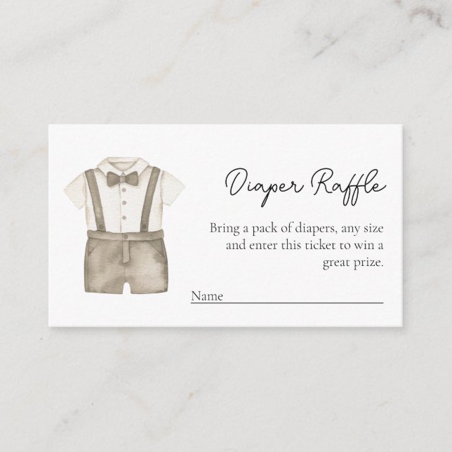 Diaper Raffle Baby Enclosure Card (Front)