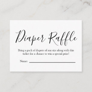 Diaper Raffle Baby Shower Enclosure Card