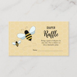 Diaper Raffle Bees Baby Shower Card