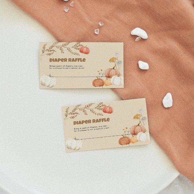 Diaper Raffle Boho Pumpkin Baby Shower Card (Creator Uploaded)