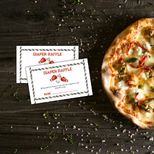 Diaper Raffle Boxing Little Champion Baby Shower  Enclosure Card