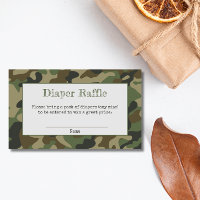  Diaper Raffle Boy Baby Shower Camo
