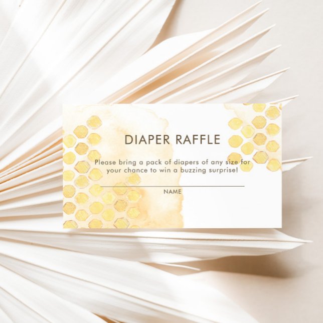 Diaper Raffle Bumblebee Honeycomb Enclosure Card (Creator Uploaded)
