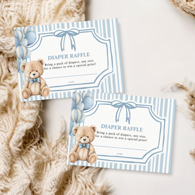 Diaper Raffle Card Blue Bear (Creator Uploaded)
