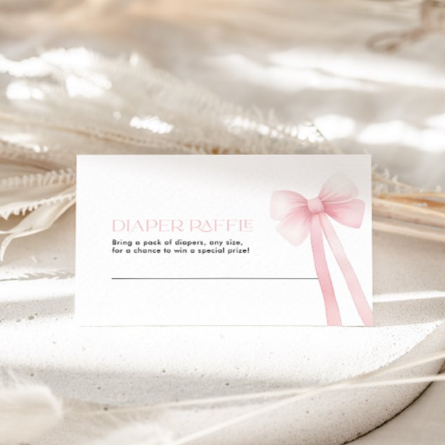 Diaper Raffle Card Pink Bow (Creator Uploaded)