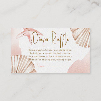 Diaper Raffle Card | Sea You Soon Baby Coastal